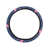 SeaHorse Pink Pattern Print Design 02 Steering Wheel Cover with Elastic Edge