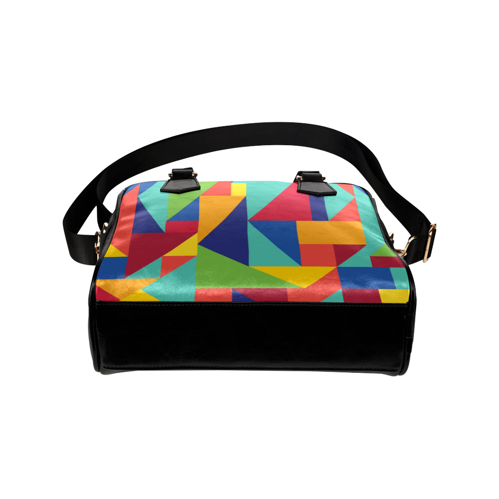 Mosaic Pattern Print Design 01 Shoulder Handbag