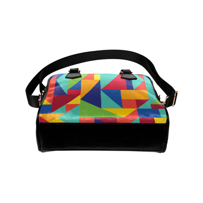 Mosaic Pattern Print Design 01 Shoulder Handbag