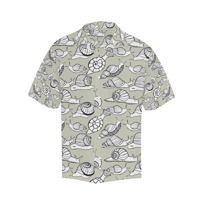 Snail Pattern Print Design 03 Men's Hawaiian Shirt