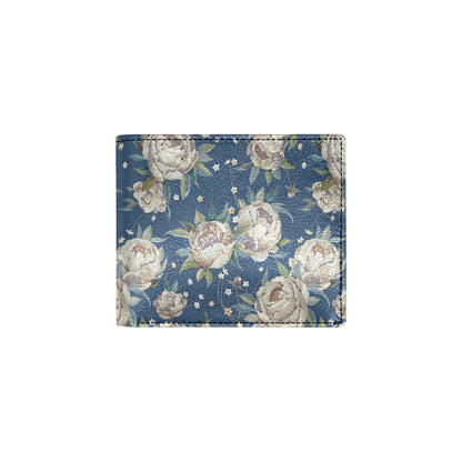 Peony Pattern Print Design A03 Men's ID Card Wallet