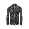 Music Note Black white Themed Print Men's Long Sleeve Shirt