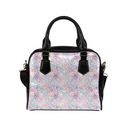 Dahlia Pattern Print Design 01 Shoulder Handbag