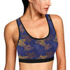 Goldfish Pattern Print Design 01 Sports Bra