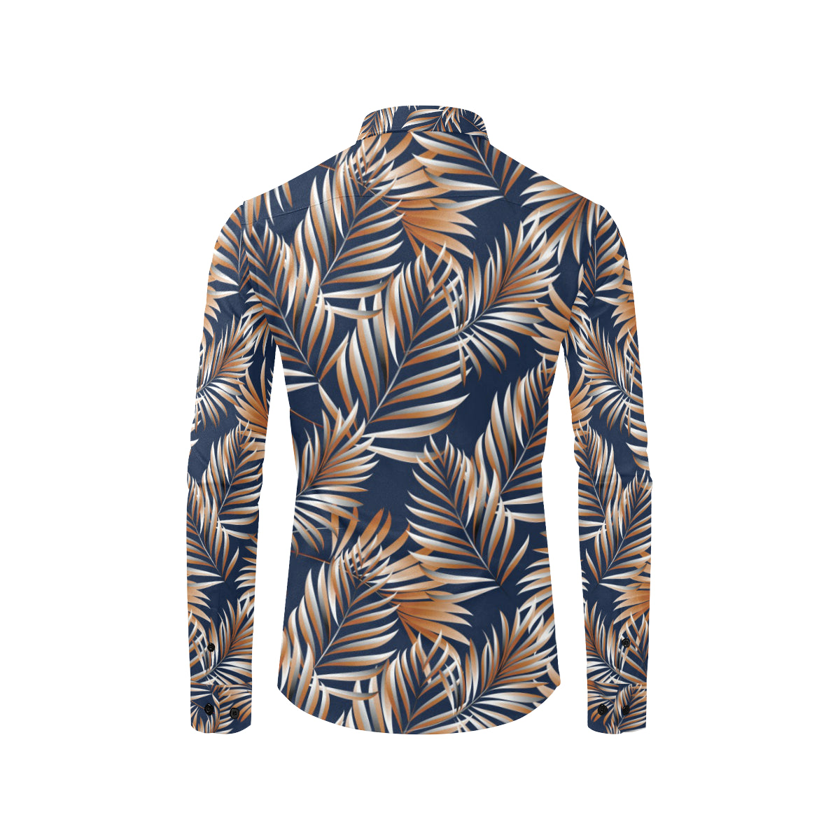 Tropical Flower Pattern Print Design TF07 Men's Long Sleeve Shirt