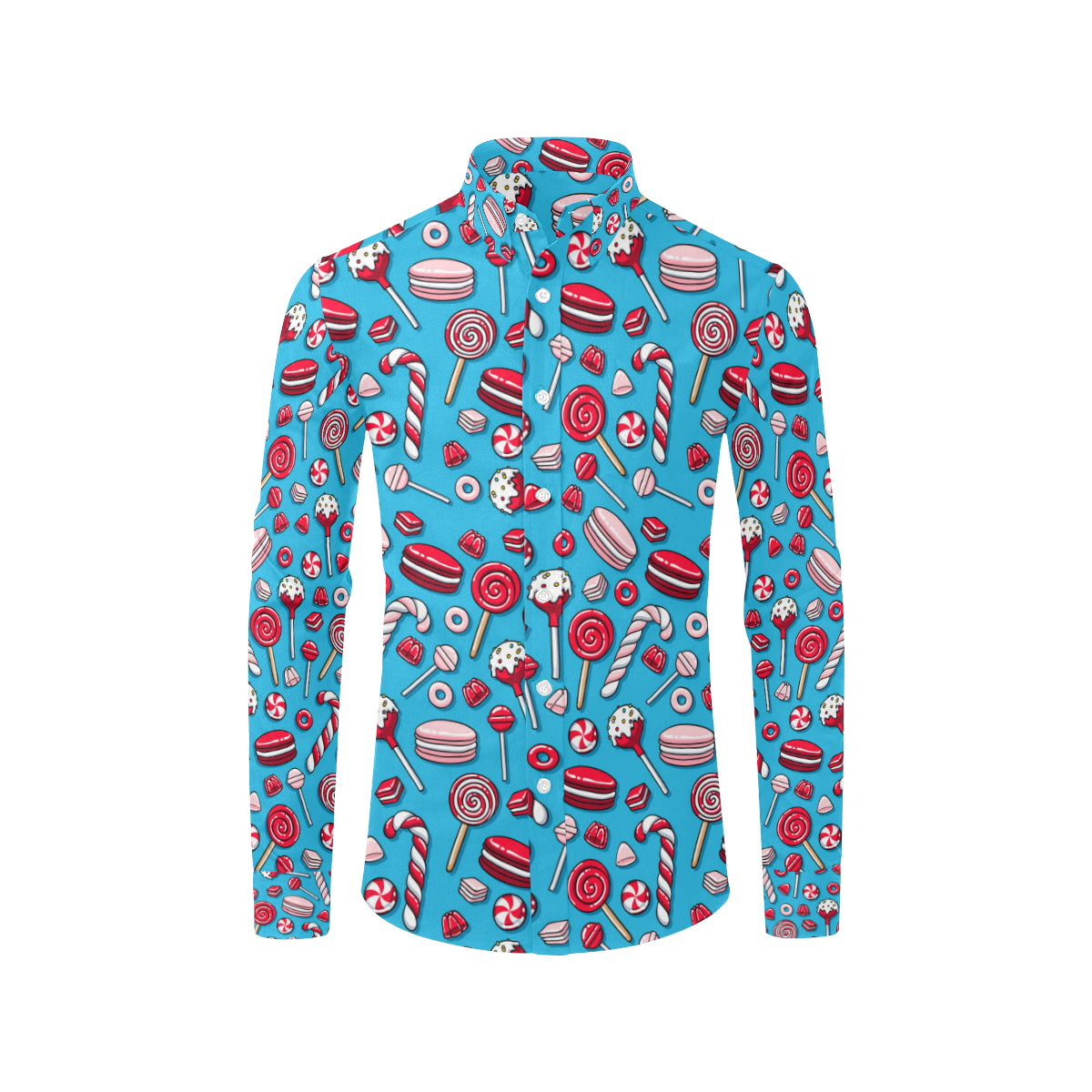 Candy Pattern Print Design 05 Men's Long Sleeve Shirt