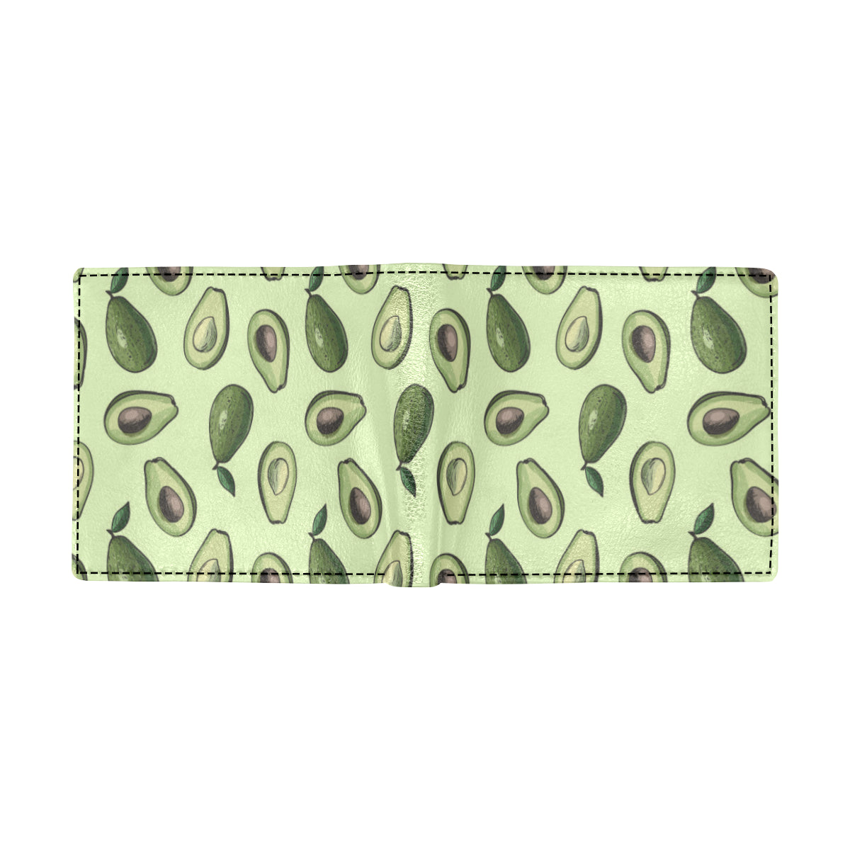 Avocado Pattern Print Design 02 Men's ID Card Wallet