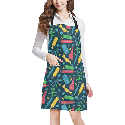 Phlebotomist Pattern Print Design A03 Apron with Pocket