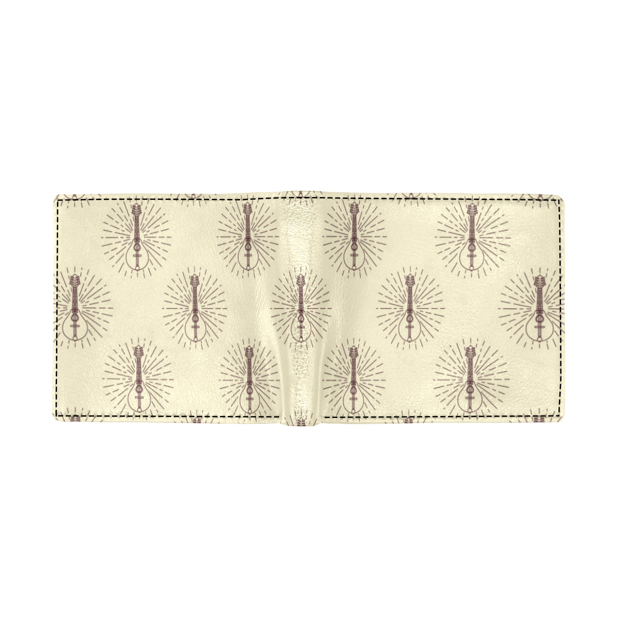 Mandolin Pattern Print Design 02 Men's ID Card Wallet