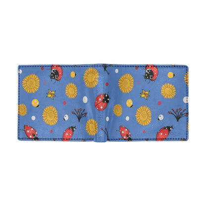 Ladybug Pattern Print Design 05 Men's ID Card Wallet