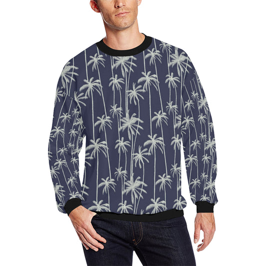 Palm Tree Pattern Print Design PT06 Men Long Sleeve Sweatshirt