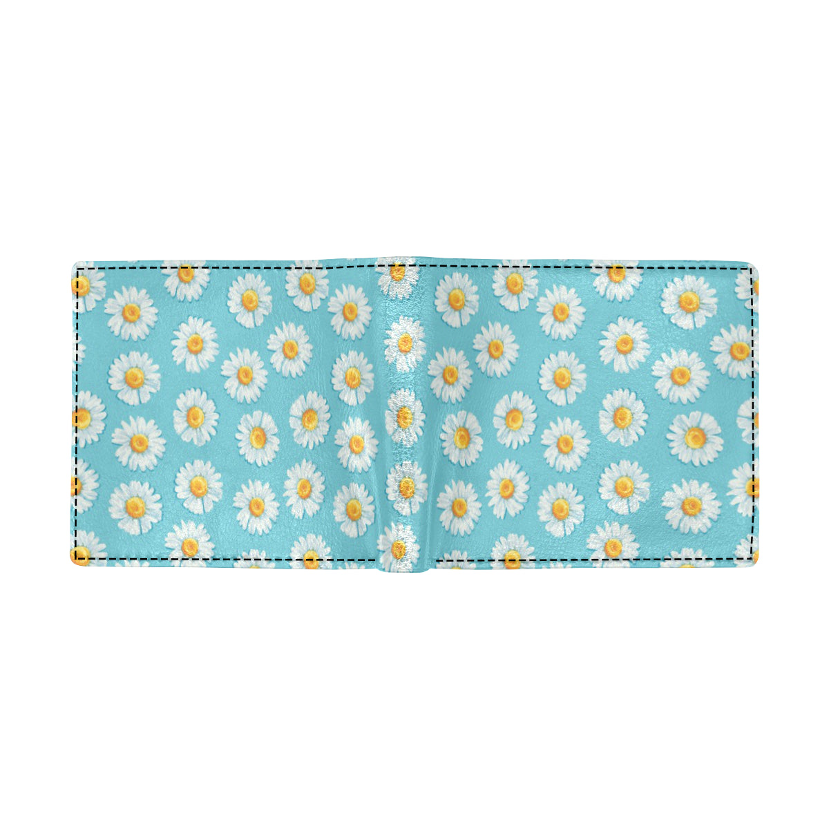 Daisy Pattern Print Design DS03 Men's ID Card Wallet