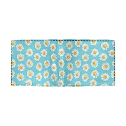 Daisy Pattern Print Design DS03 Men's ID Card Wallet