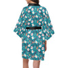 Butterfly Pattern Print Design 012 Women's Short Kimono