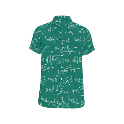 Math Pattern Print Design 01 Men's Short Sleeve Button Up Shirt