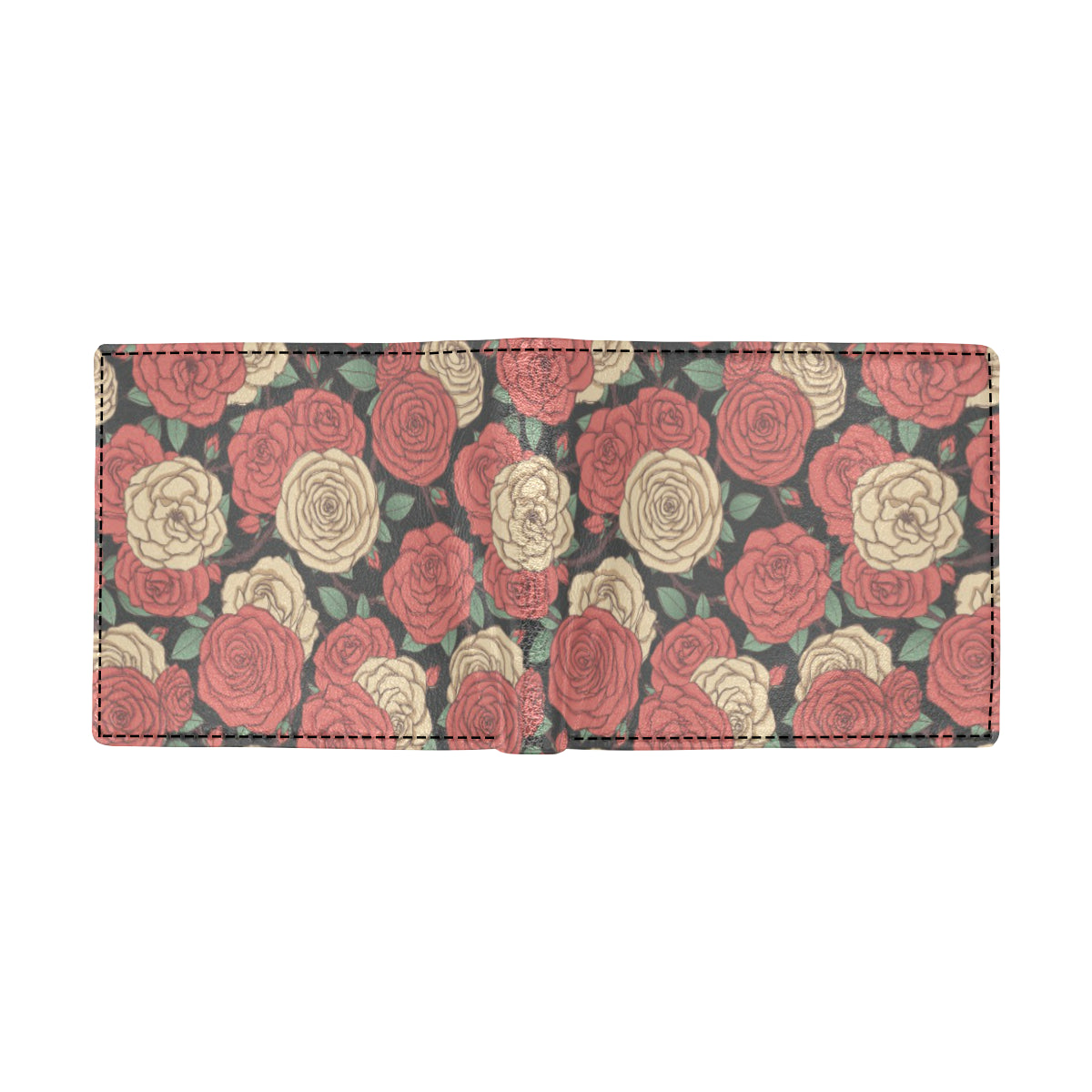 Camellia Pattern Print Design CM01 Men's ID Card Wallet