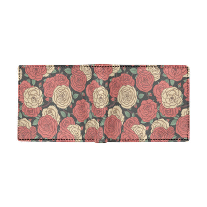 Camellia Pattern Print Design CM01 Men's ID Card Wallet