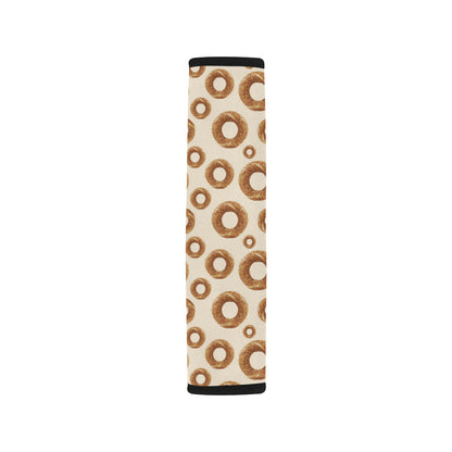 Bagel Pattern Print Design 01 Car Seat Belt Cover