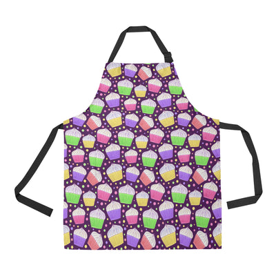 Cupcake Pattern Print Design CP07 Apron with Pocket