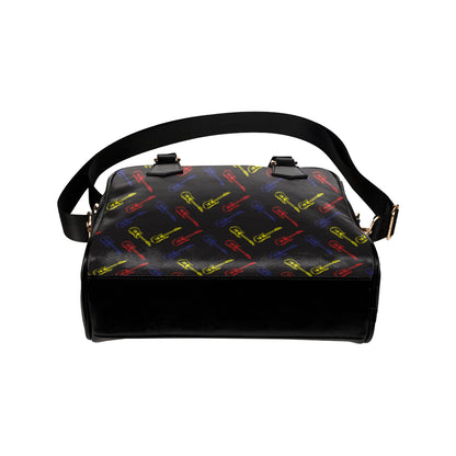 Electric Guitar Pattern Print Design 03 Shoulder Handbag