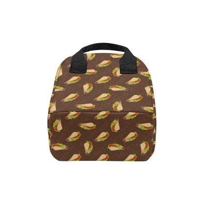 Taco Pattern Print Design TC08 Insulated Lunch Bag
