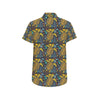 Sea Turtle Pattern Print Design T03 Men's Short Sleeve Button Up Shirt