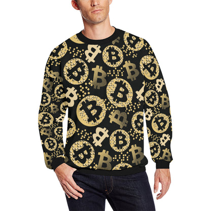Bitcoin Pattern Print Design DO06 Men Long Sleeve Sweatshirt