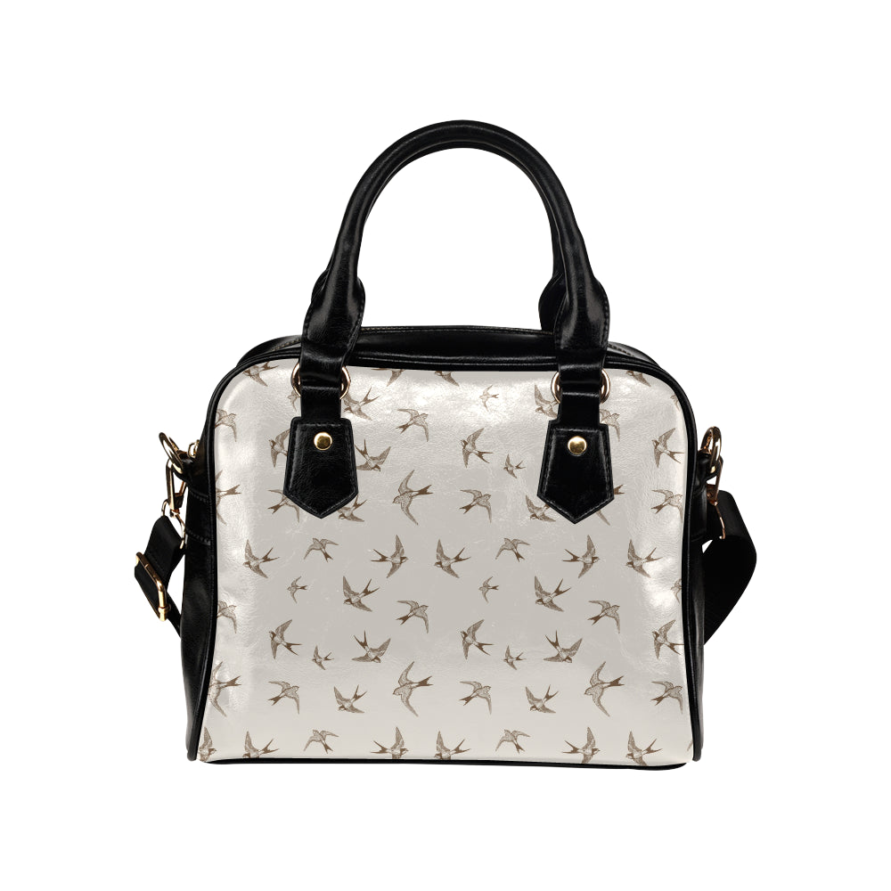 Swallow Bird Pattern Print Design 01 Shoulder Handbag