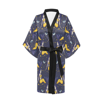 Pisces Pattern Print Design A04 Women's Short Kimono