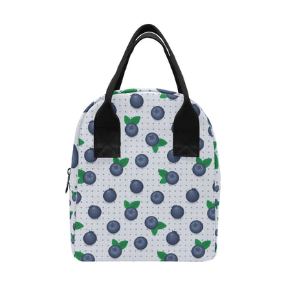 Blueberry Pattern Print Design BB02 Insulated Lunch Bag