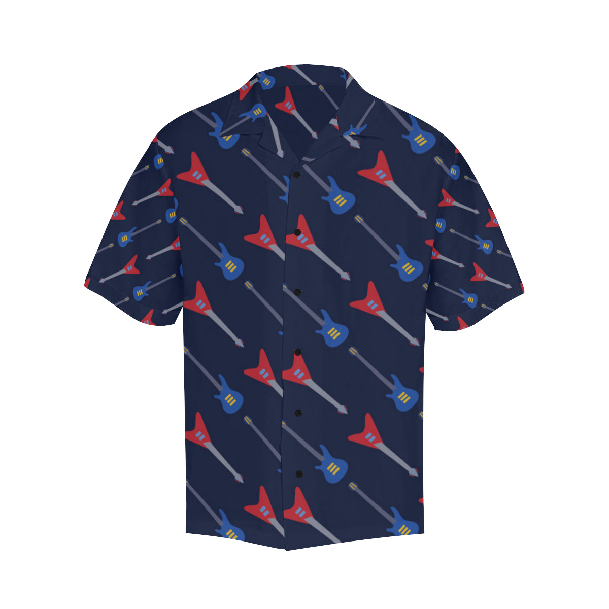 Electric Guitar Pattern Print Design 01 Men's Hawaiian Shirt