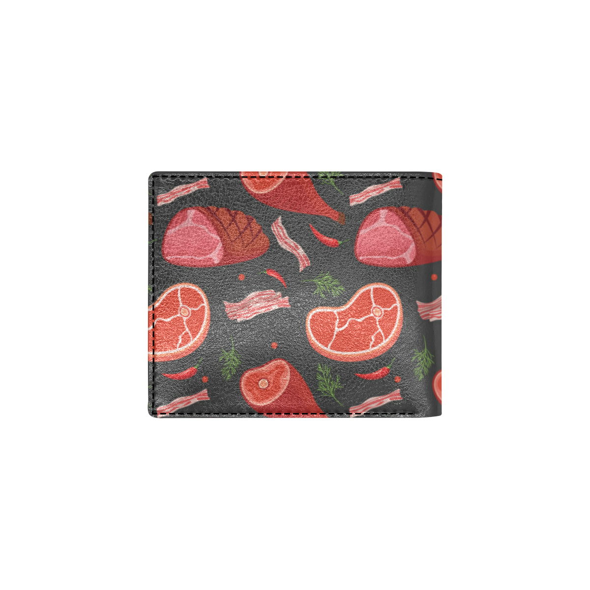 Meat Pattern Print Design 03 Men's ID Card Wallet