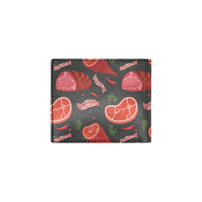 Meat Pattern Print Design 03 Men's ID Card Wallet