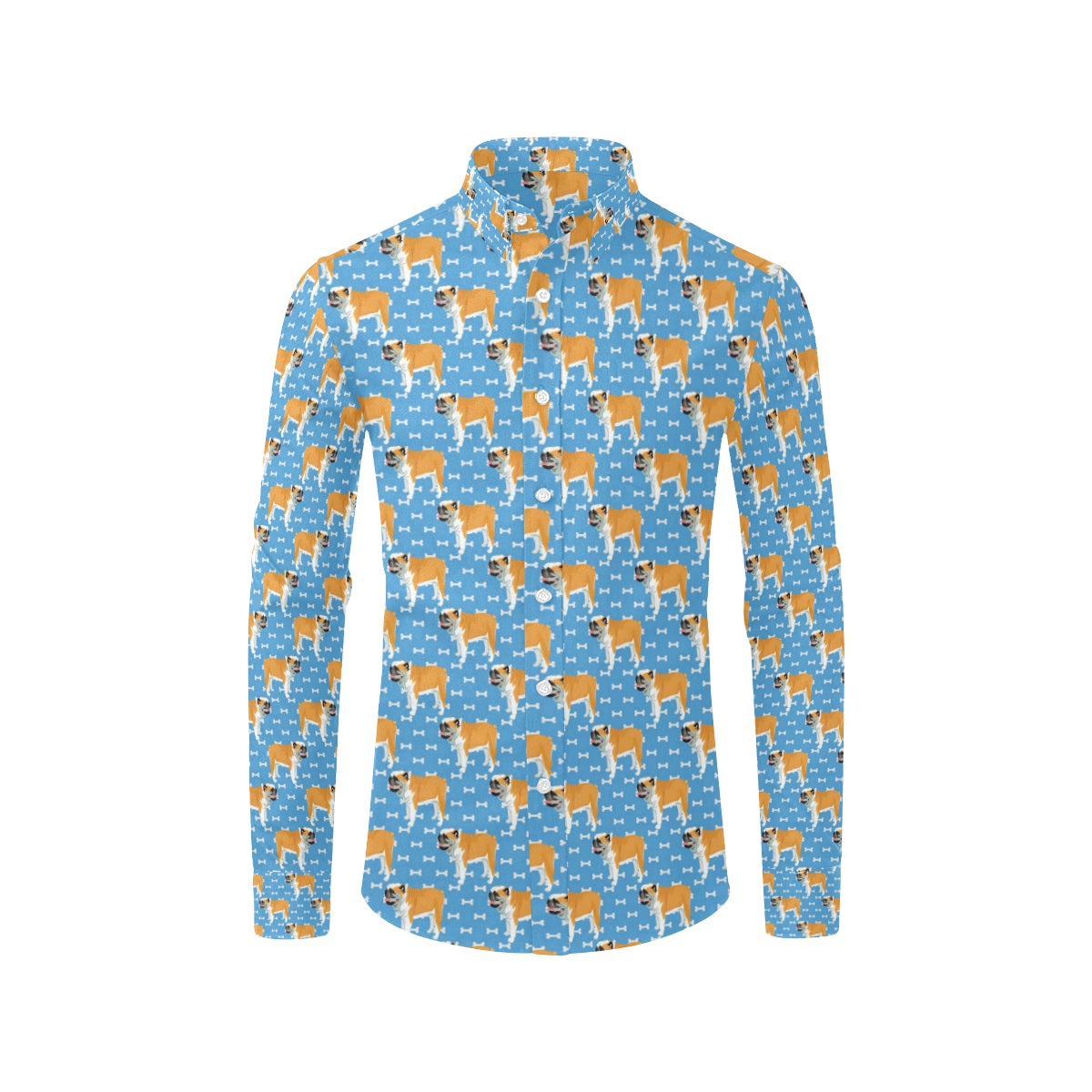 Bulldogs Pattern Print Design 06 Men's Long Sleeve Shirt