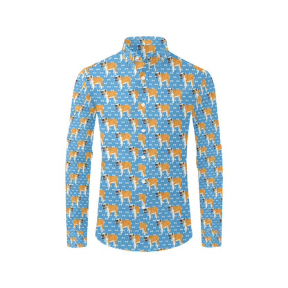 Bulldogs Pattern Print Design 06 Men's Long Sleeve Shirt