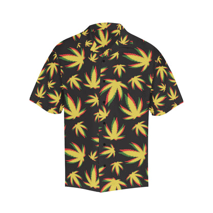 Pot Leaf Pattern Print Design A02 Men's Hawaiian Shirt
