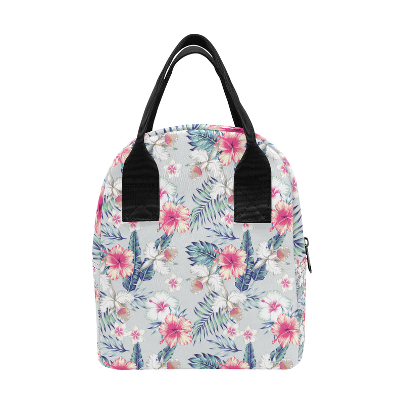 Hibiscus Print Insulated Lunch Bag