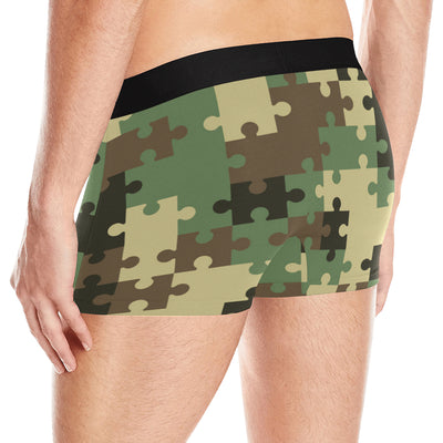 Puzzle Camo Pattern Print Design A03 Men's Boxer Briefs