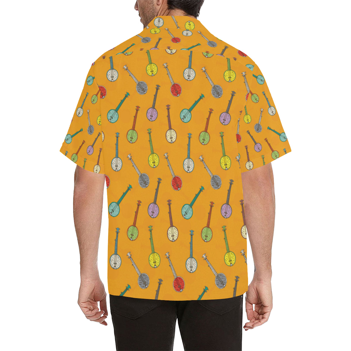 Banjo Pattern Print Design 02 Men's Hawaiian Shirt