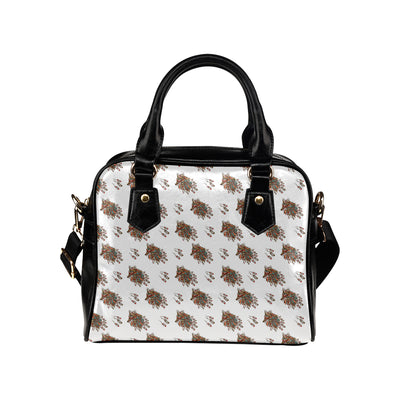 Aztec Wolf Pattern Print Design 02 Shoulder Handbag