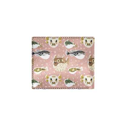 Fugu Cute Pattern Print Design 01 Men's ID Card Wallet