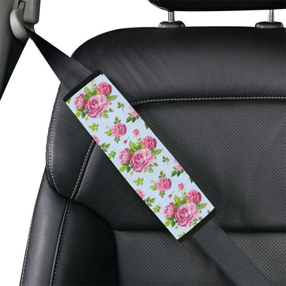 Rose Pink Pattern Print Design RO08 Car Seat Belt Cover