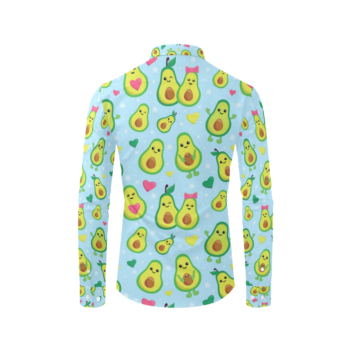 Avocado Pattern Print Design AC09 Men's Long Sleeve Shirt