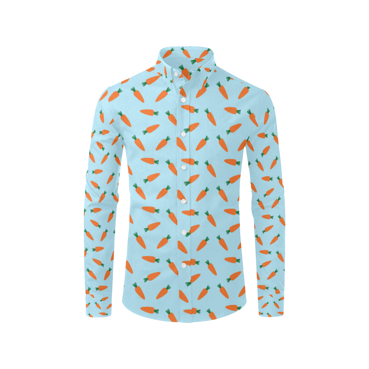 Carrot Pattern Print Design 03 Men's Long Sleeve Shirt