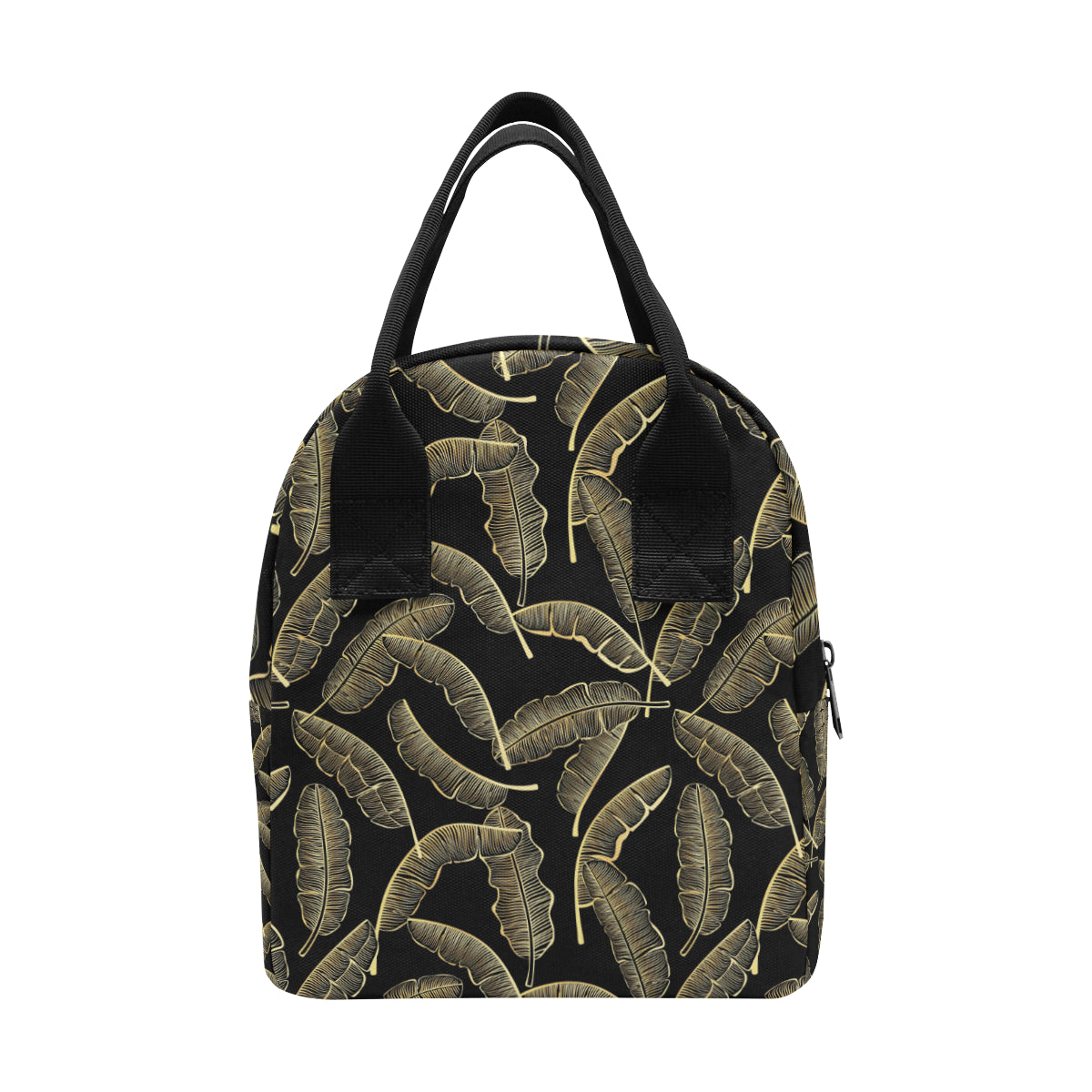 Banana Leaf Pattern Print Design BL07 Insulated Lunch Bag