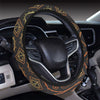 Gold African Design Steering Wheel Cover with Elastic Edge