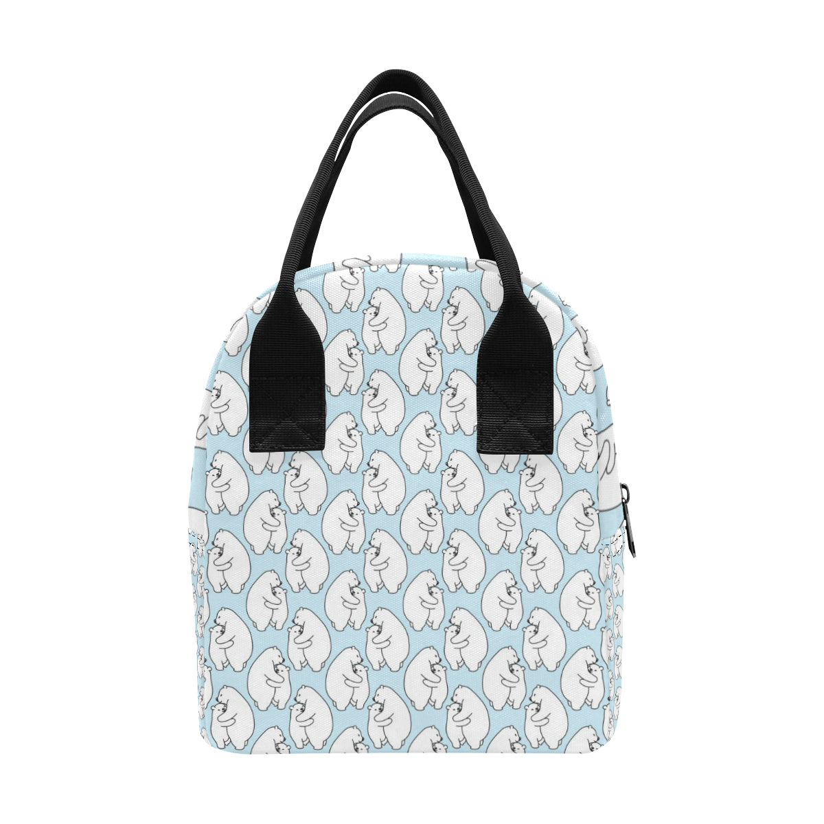 Polar Bear Pattern Print Design PB08 Insulated Lunch Bag