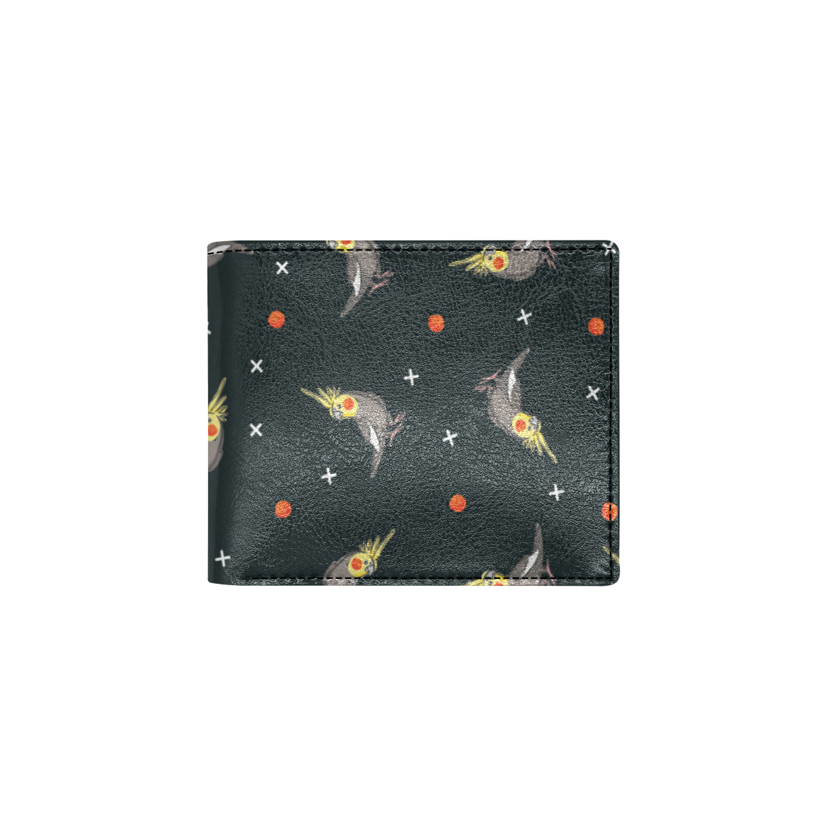 Cockatiel Pattern Print Design 02 Men's ID Card Wallet
