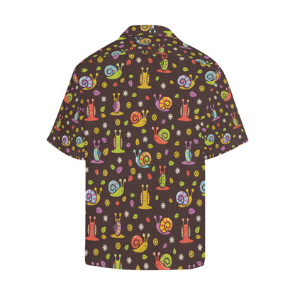 Snail Pattern Print Design 01 Men's Hawaiian Shirt