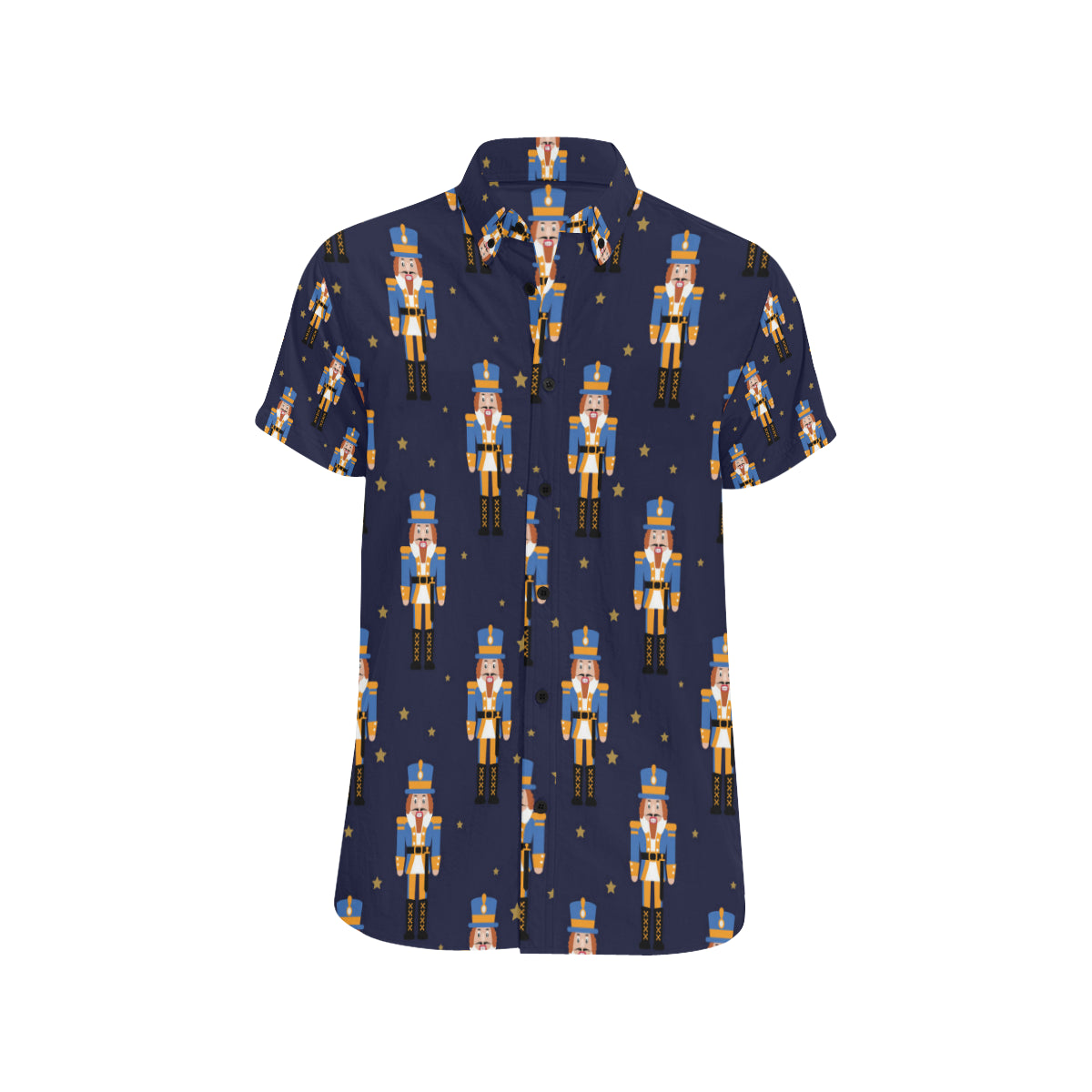 Nutcracker Pattern Print Design A04 Men's Short Sleeve Button Up Shirt